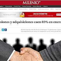 Fusiones y adquisiciones caen 85% en enero